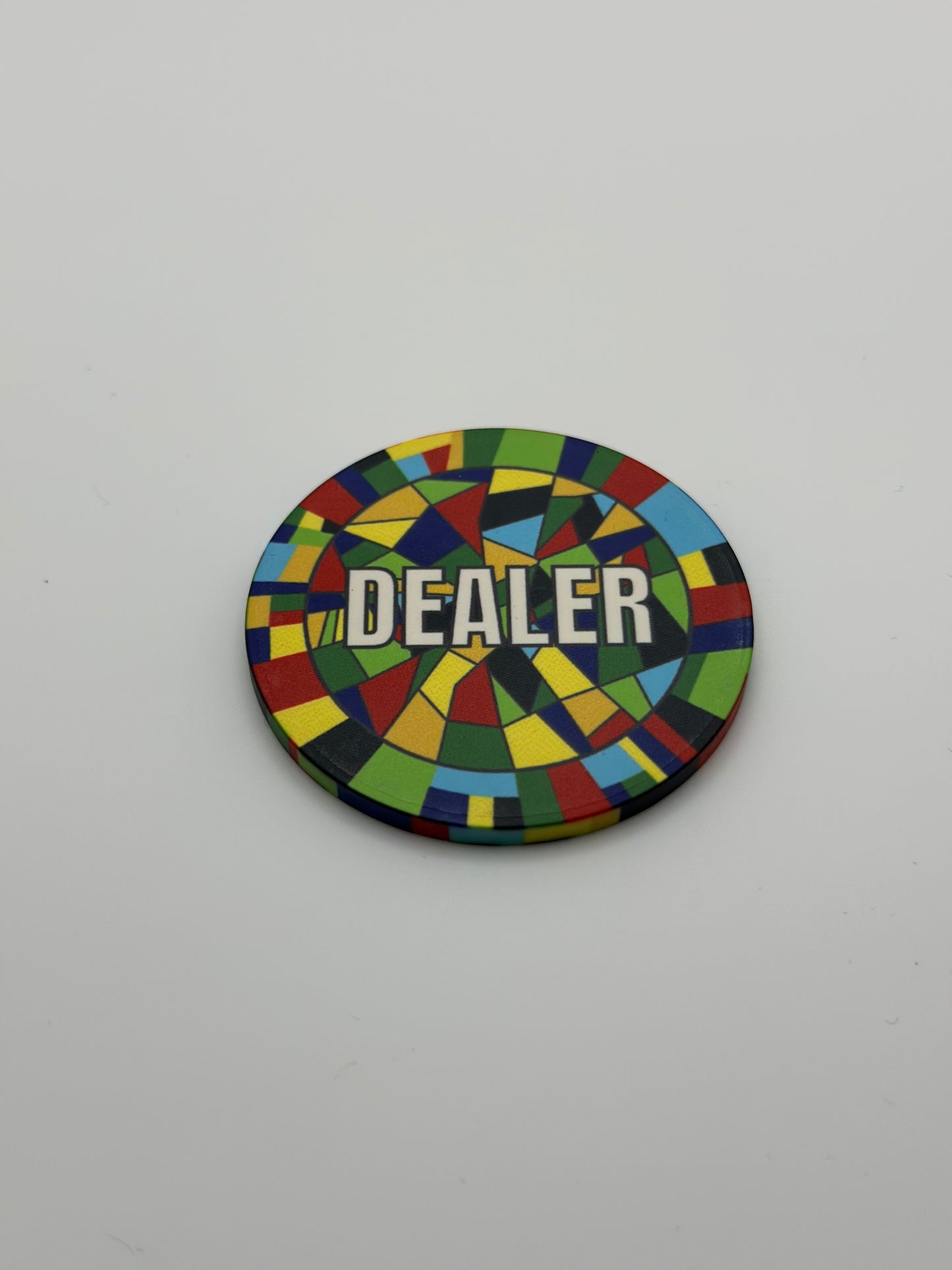 Stained-Glass Rainbow Ceramic Poker Chips - Genesis Founders Set - 8 Piece Sample