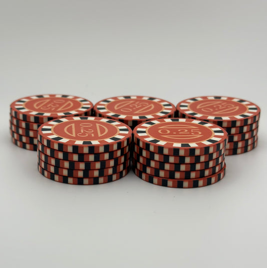 Festival Series -  Orange $0.25 Chip - Sleeve of 25